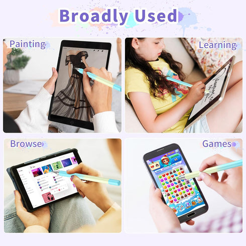 Stylus Pens for Touch Screens, High Precision 2-in-1 Disc Stylus Pen with Magnetic Adsorption, Compatible with iPad/iPhone/Tablets/Android and All...