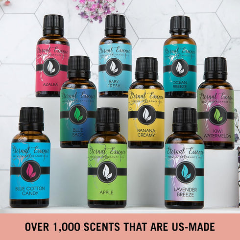 Housekeeping - Gift Set of 6 Premium Fragrance Oils - Clean Cotton, Lemon Blossom, Lemon Grass, Sweet Pea, Ocean Breeze and Mountain Rain - 10ML...