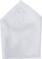 Boy's First Communion White Crucifix 10 x 10 Satin Pocket Square...