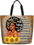 Women Tote Bags African American Woman Shoulder Bag Afro Black Girl Magic Satchel Handbags For Shopping,Work,Grocery,Gym...