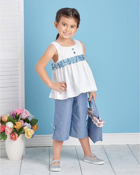 Simplicity Children's Top, Pants, Purse, Headband, and Dress Sewing Pattern Kit, Code S9559, Sizes 3-4-5-6-7-8, Multicolor...