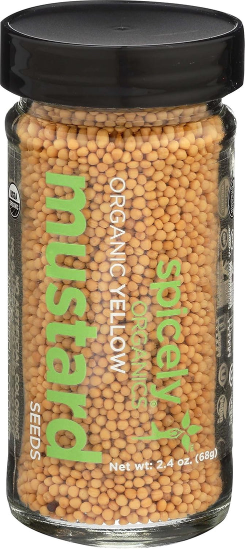 SPICELY Organic Jar Mustard Seed Yellow, 2.4 OZ...