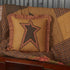 VHC Brands Stratton Applique Star Pillow 12x12 Country Primitive Bedding Accessory, Tan...