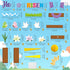 BeYumi 95Pcs Easter He is Risen Cross Bulletin Board Set Sun Honeycomb Jesus Resurrection Cross Lily Cutouts Trim Border Christian Religious Bible...