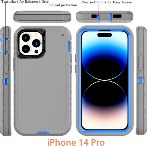 YmhxcY for iphone 14 Pro Case Shockproof Dropproof Dust-Proof Drop Proof 3-in-1 Durable Phone Case Heavy Duty Protection Phone Case Cover for Appl...