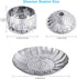 Veggie Vegetable Steamer Basket, Folding Steaming Basket, Metal Collapsible Stainless Steel Steamer Basket Insert for Cooking Food, Expandable Fit...