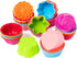 R HORSE 42 Pack Silicone Cupcake Molds Multi Flower-Shaped Baking Cups Non-Stick Cupcake Wrappers Holders Washable Cake Cups Liners Mold for Pan O...