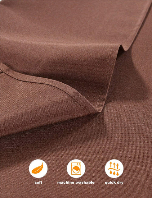 Chocolate Cloth Napkins 1-Dozen, Solid Washable Fabric Napkins Set of 12, Perfect for Weddings, Parties, Holiday Dinner (17 x 17-Inch, Chocolate)...