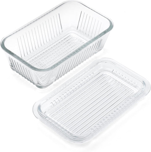 Multi Function Butter Dish, 6-Inch, Clear...