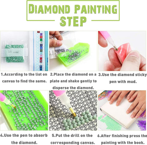 Kaliosy 5D Diamond Art Painting Kits for Adult Trains Snow by Number Kits, Paint with Diamonds Art Landscape DIY Full Drill, Crystal Craft Cross S...