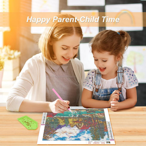 SJUTOUCI Diamond Art Painting Kits for Adults, Nature Landscape Diamond Art Kits for Beginners, DIY Full Drill Fall Lake House Gem Art for Home Wa...