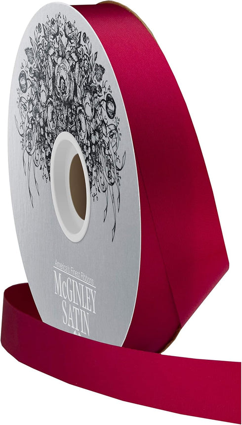 Berwick 210, 7/8" W x 100 yards, First Red Bulk Satin Acetate Craft Ribbon Spool...