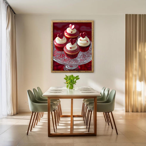 Posterizer 1 pcs-batch of Valentine’s Day cupcakes cute poster -2-Romantic Art-Holiday Poster Collection-Gift for Couples boyfriend girlfriend Hus...