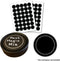 AllSpice 70 Black Water Resistant Round Spice Jar Labels Set 1.5"- Fits Penzeys and AllSpice Jars- Blank...