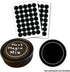 AllSpice 70 Black Water Resistant Round Spice Jar Labels Set 1.5"- Fits Penzeys and AllSpice Jars- Blank...