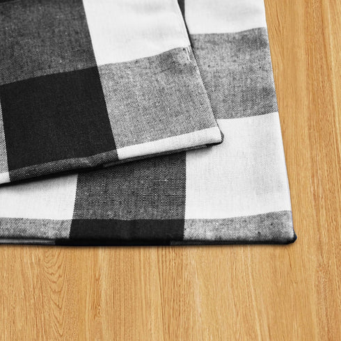 Black & White 2 Side Cotton Buffalo Check Placemats Set of 4 Heat Resistant Dining Table Place Mats for Kitchen Table, 12 x 18 inches...