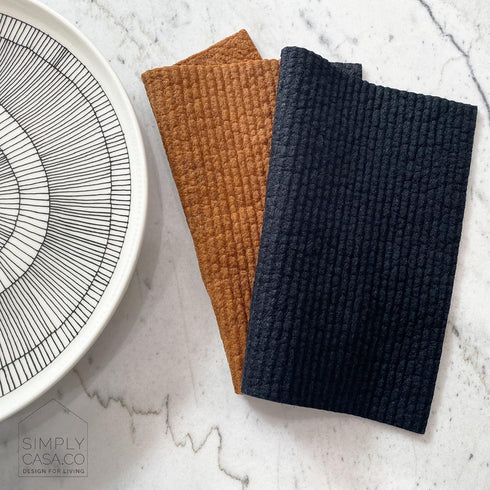 Hand?Dyed 5?Pack Swedish Dishcloths – Reusable, Biodegradable Cloths, Super?Absorbent Dual?Texture, Plastic?Free Packaging, Made in Sweden...