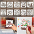 Christmas Stencils for Painting, Drawing Stencils for Christmas Craft Supplies Card Making Kit for Adults, Christmas Holiday Stencils for Spraying...