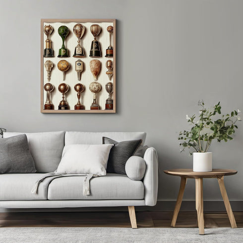 Posterizer 1 pcs-nick nacks and sport trophies abstract poster -3-Sports & Hobby Art Gifts for sports fans Decor for Home & Office- unframed wall ...