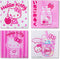 Sanrio Hello Kitty Strawberry Milk Glass Coasters for Drinks, Set of 4 | Tabletop Protection for Home Kitchen, Dining Room Table...