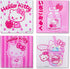 Sanrio Hello Kitty Strawberry Milk Glass Coasters for Drinks, Set of 4 | Tabletop Protection for Home Kitchen, Dining Room Table...