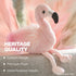 Bearington Flamingo Stuffed Animal: Pink Plush Faux-Fur, Premium Fill, Feathery Tufted Tail, Realistic Details; Perfect Birthday for Bird Fans and...