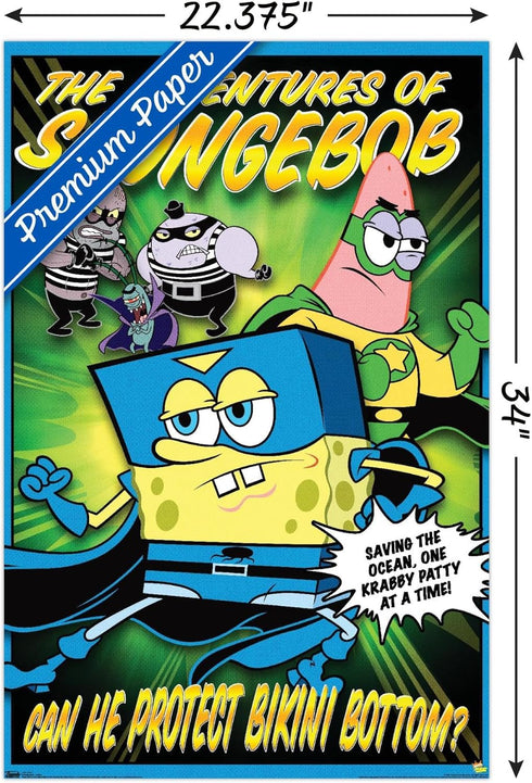Trends International Nickelodeon Spongebob - Funny Wall Poster, 22.375" x 34", Premium Unframed Version...