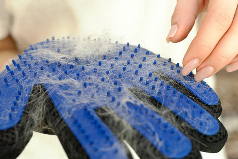 PAIR of Low-Cost Pet Grooming Gloves - Superior Care for Your Furry Friends. Ideal for Grooming, Deshedding, Bathing & Massaging Your Dogs & Cats ...