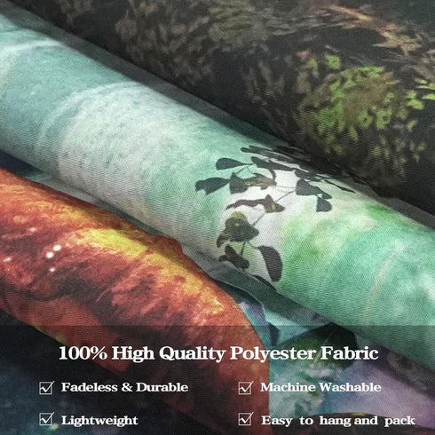 YEXIT Fairy Tales Magical Forest Tapestry, Nature Tree of Life with Elves Landscape Tapestry Wall Hanging for Living Room BedRoom Decoration Red 6...