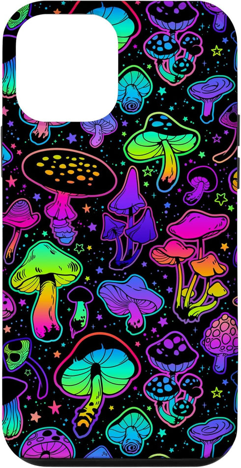 iPhone 12 mini Psychedelic Magic Mushrooms Hippie Trippy Pattern Case...