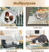 Tropical Leaves Gold Coffee Mat for Countertops, Green Palm Dish Drying Mat 2 Pcs for Kitchen Coffee Bar Accessories Fit Under Coffee Maker Espres...