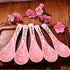 Japanese Soup Spoons Set of 5, Pink Ceramic Spoon for Soup, Ramen, Pho, Gravy, Cake, Oatmeal, Chaos, Dumplings,Salad...
