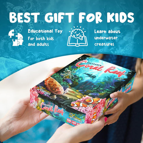 Genius Games Ecosystem: Coral Reef - A Mensa Recommended Family Card Game About Aquatic Animals, Their Habitats & Food Chain | A Light Educational...