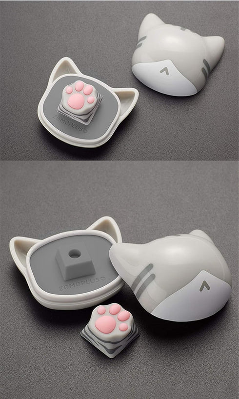 SYA ZOMOPLUS Cute Cat Paw Keycap,Squishy Paw Custom Keycap-1pc Keycap for Mechanical Keyboard,Suitable for Cherry MX/Gateron Switches-ESC Key Keyc...