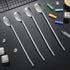 Ice Tea Spoons Long Stainless Steel Spoon Straw Bar Spoons Handle with Straw for Mixing Stirring Drinking...