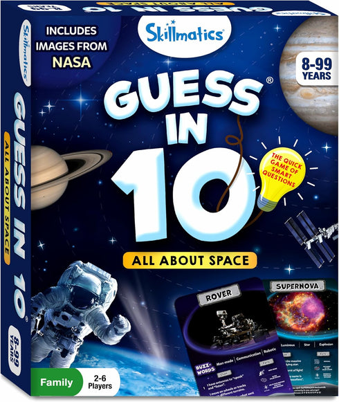Skillmatics Collectible Card Game - Guess in 10 NASA Space, Perfect for Boys, Girls, Kids & Families Who Love Educational Toys, Gifts for Ages 8, ...