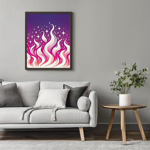Posterizer 1 pcs-Indie Girly Pink and Purple Aesthetic Y2k-Abstract & Modern Art-Girls room art-Gift for Daughter, Son, Kids-decor for Girls, Teen...
