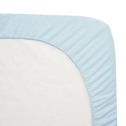 American Baby Company Heavenly Soft Chenille Fitted Mini Crib Sheet 24" x 38", Warm and Cozy Chenille Portable Sheet, Blue, for Boys and Girls, Fi...