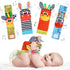 Wrist Rattle Foot Finder Socks Set for Baby Arm Hand Bracelet Rattle Feet Leg Ankle Socks Newborn Soft Sensory Toys Baby Socks Newborn Rattles Toy...