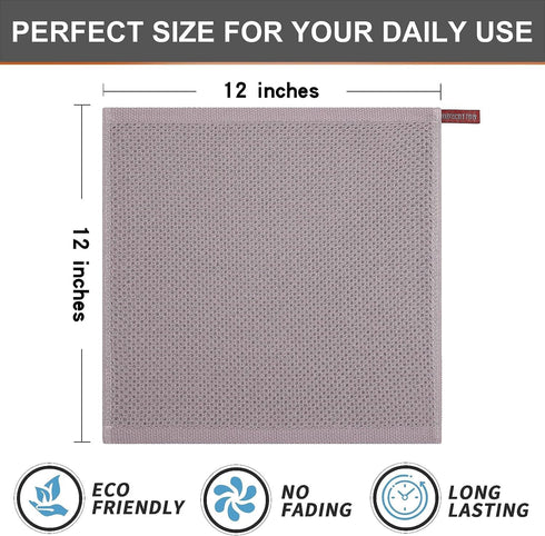 Kitinjoy 100% Cotton Kitchen Dish Cloths, 6 Pack Waffle Weave Ultra Soft Absorbent Dish Towels for Drying Dishes Quick Drying Kitchen Towels Dish ...
