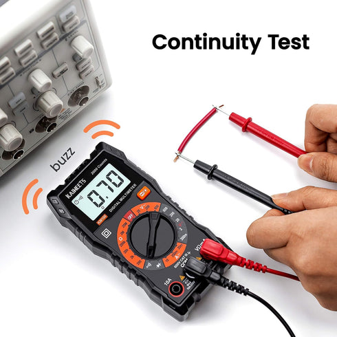 KAIWEETS Digital Multimeter with Case, DC AC Voltmeter, Ohm Volt Amp Test Meter and Continuity Test Diode Voltage Tester for Household Outlet, Aut...