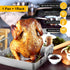 P&P CHEF Beer Can Chicken Holder with Roasting Pan Set, 9-inch Stainless Steel Square Baking Pan and Chicken Rack For Grilling, Heavy Duty & Dishw...