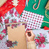 Double-Sided Christmas Scrapbook Paper, 12 Inch Poinsettia Berry Holly Pattern Paper Pad 24 Sheets Red Floral Decorative Craft Paper for Card Maki...