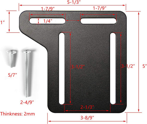 2Pcs Bed Frame Brackets Adapter for Headboard Extra Heavy Duty, Bed Adapter Conversion Plate, Queen Bed Frame Headboard Brackets Modification Plat...