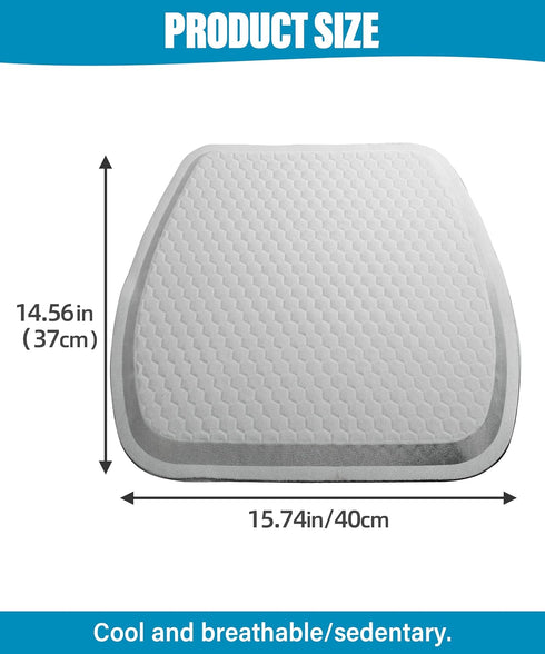 Gel Seat Cushion,Gel Seat Cushion for Long Sitting,Cooling Truck Seat Cushion Breathable Car Seat Cushion,Honeycomb Design Egg Cushion Chair Pad,S...