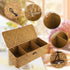 Hipiwe Seagrass Storage Basket Bin with Lid Rectangular Woven Shelf Baskets with 3-Section Toilet Paper Basket Holder for Closets Pantry Bathroom ...