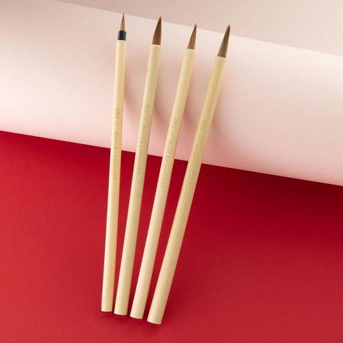Royal & Langnickel RSET-9149 Royal Zip N' Close Brown Bamboo 4-Piece Brush Set, 10.5 x 2.9 x 0.5...
