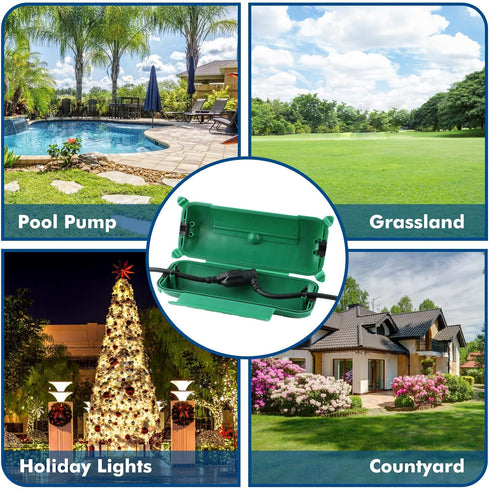 Restmo Extension Cord Safety Cover, IP44 Waterproof Connection Box, Weatherproof Electrical Enclosure Seal to Protect Outdoor Outlet, Plug, Holida...