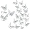 3D Butterfly Wall Stickers, 72Pcs 3 Sizes 3 Styles, Removable Metallic Wall Decals Fridge Sticker Room Mural Decoration for Kids Bedroom Nursery C...