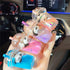 Cute panda Key Ring Decoration, Liquid Quicksand Floating Fox Handbag Accessories...